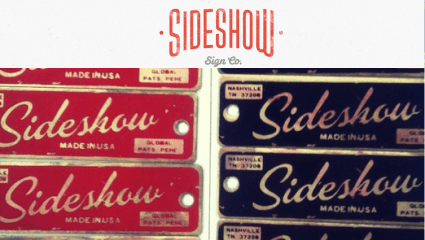 eshop at Sideshow Sign's web store for American Made products